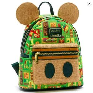 Loungefly Backpack Mickey Mouse: The Main Attraction Backpack Tiki Room NWT